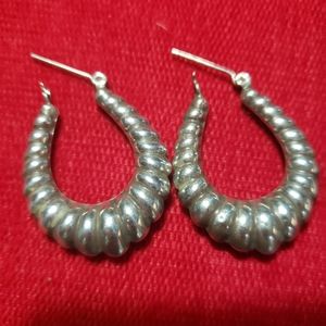 Silver Vintage Shrimp Sterling Earrings